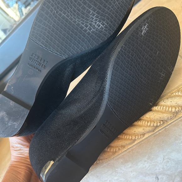 Stuart Weitzman Elegant Black Wedges Sz 6.5 - Picture 4 of 4